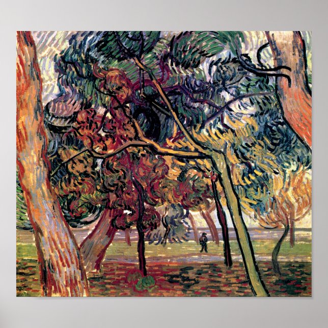 Affiches Vincent Van Gogh - Étude de pins Art fin (Devant)