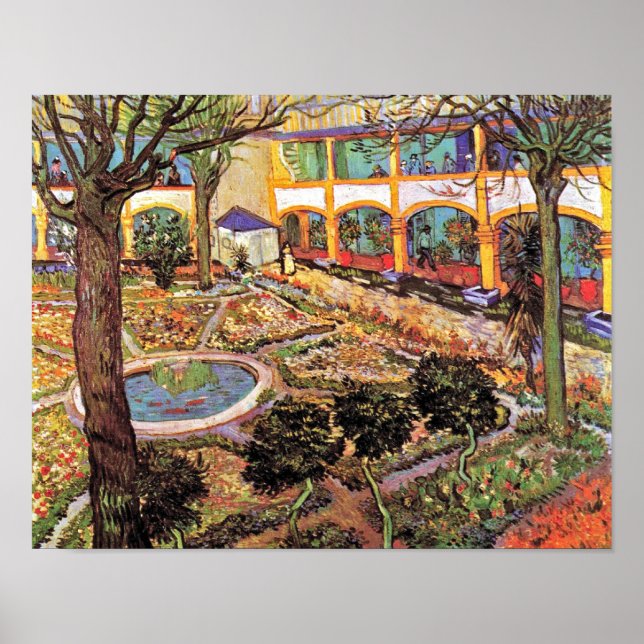Affiches Vincent Van Gogh - Jardin De L'Hôpital À Arles (Devant)