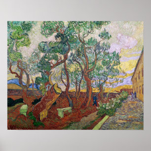 Affiches Vincent van Gogh   le jardin de l'hôpital de St