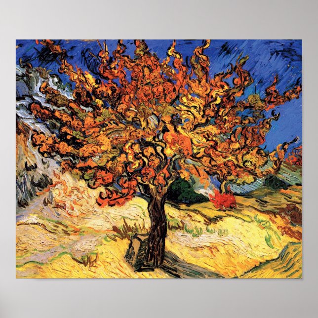 Affiches Vincent Van Gogh - Les Beaux-Arts du Mulberry Tree (Devant)