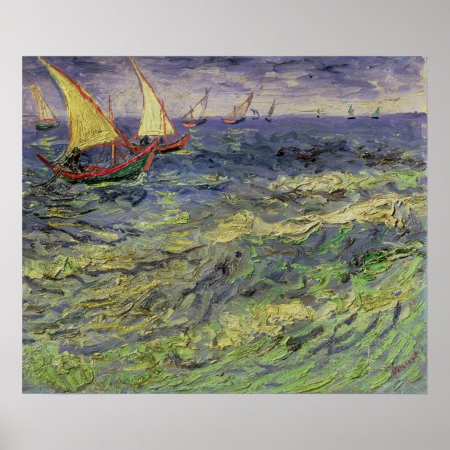 Affiches Vincent van Gogh | Mer aux Saintes-Maries (Devant)