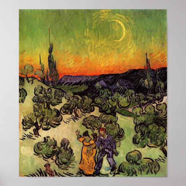 Affiches Vincent Van Gogh Moonlit Landscape (Devant)