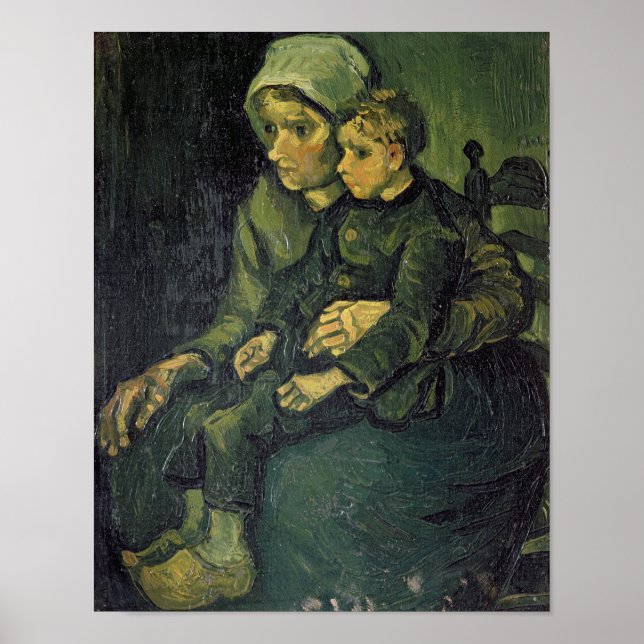 Affiches Vincent van Gogh | Mother and Child, 1885 (Devant)