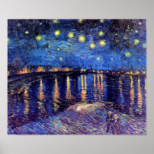 Affiches Vincent Van Gogh - Nuit étoilée sur le Rhône