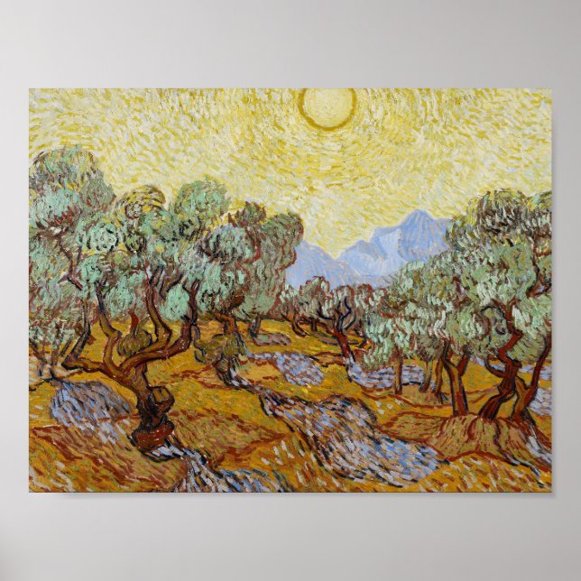 Affiches Vincent van Gogh - Olive Trees (Devant)