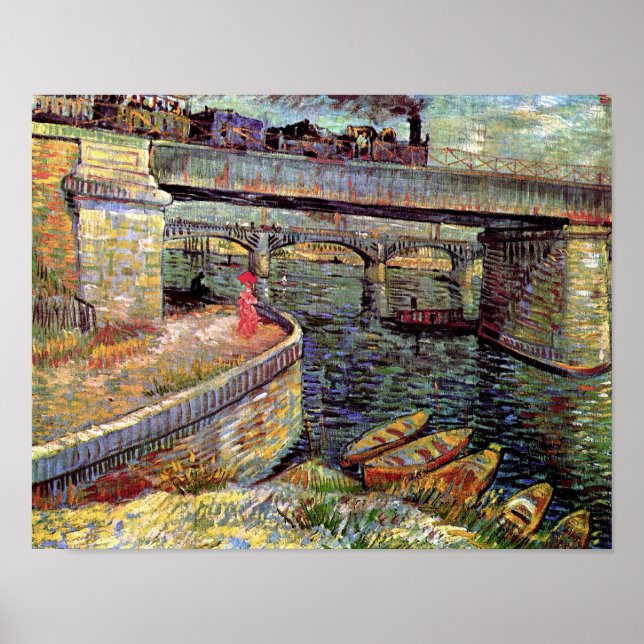 Affiches Vincent Van Gogh - Ponts Sur La Seine (Devant)