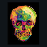Affiches Vincent Van Gogh - Pop Art Halloween Skull<br><div class="desc">Oil on canvas from 1887 transformed into an original psychedelic pop art skull. Great for Halloween or just freaking people out. Unlike similar stores, Art Lover's Cafe features classic, high resolution works of art that have been carefully restored, color-balanced & retouched to remove spots & artifacts commonly found in most...</div>