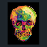 Affiches Vincent Van Gogh - Pop Art Halloween Skull<br><div class="desc">Oil on canvas from 1887 transformed into an original psychedelic pop art skull. Great for Halloween or just freaking people out. Unlike similar stores, Art Lover's Cafe features classic, high resolution works of art that have been carefully restored, color-balanced & retouched to remove spots & artifacts commonly found in most...</div>
