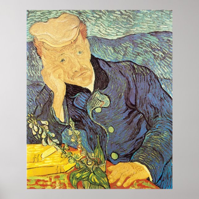 Affiches Vincent van Gogh - Portrait du Docteur Gachet (Devant)