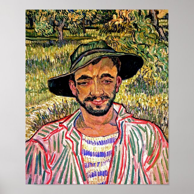 Affiches Vincent Van Gogh - Portrait D'Un Jeune Paysan (Devant)