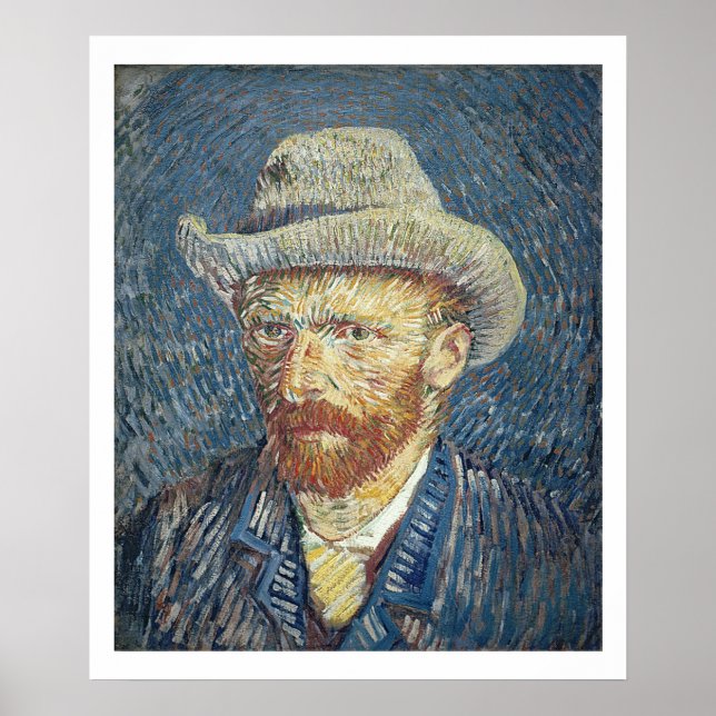 Affiches Vincent van Gogh | Self Portrait with Felt Hat (Devant)