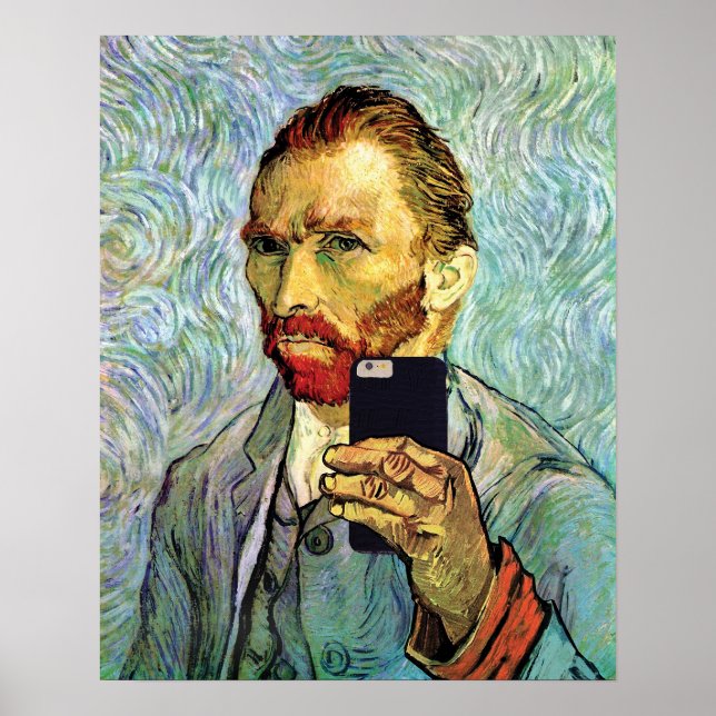Affiches Vincent Van Gogh Selfie Téléphone Portrait (Devant)
