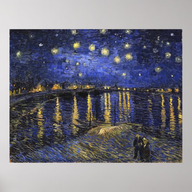 Affiches Vincent Van Gogh Starry Night Over The Rhone (Devant)