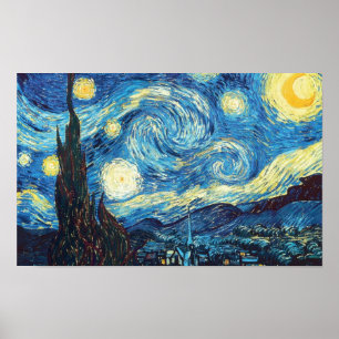 Affiches Vincent Van Gogh Starry NIght Peinture