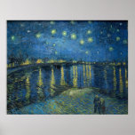 Affiches Vincent Van Gogh Starry Night Rhone Sternennacht<br><div class="desc">Poster d'art de haute qualité avec "Starry Night Over the Rhone" de Van Gogh Poster mit "Sternennacht über der Rhone"-Motiv von Vincent Van Gogh.</div>