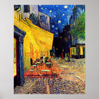 Affiches Vincent van Gogh - terrasse de café aux beaux-arts