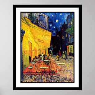 Affiches Vincent Van Gogh - Terrasse de café la nuit Beaux-