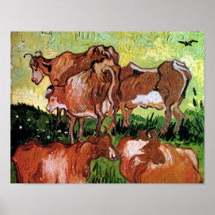 Affiches Vincent Van Gogh - Vaches (D'après Jordaens) Beaux