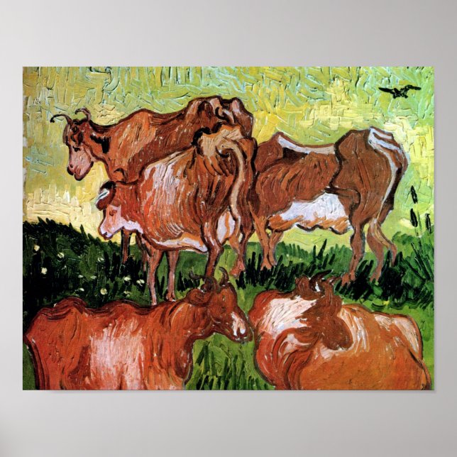 Affiches Vincent Van Gogh - Vaches (D'après Jordaens) Beaux (Devant)