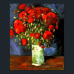 Affiches Vincent Van Gogh Vase Avec Des Poppies Rouges Art<br><div class="desc">Vase Vincent Van Gogh avec des pavots rouges Vase d'art Vintage floral avec des pavots rouges est une peinture à vie morte réalisée par Vincent van Gogh à Paris en 1886. Vincent Willem van Gogh est un peintre post-impressionniste dont l'oeuvre a eu une influence considérable sur l'art du 20ème siècle....</div>