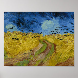 Affiches Vincent van Gogh - Wheatfield avec des corneilles