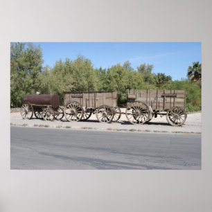 Affiches Vingt mules ont tiré ces chariots 165 milles à