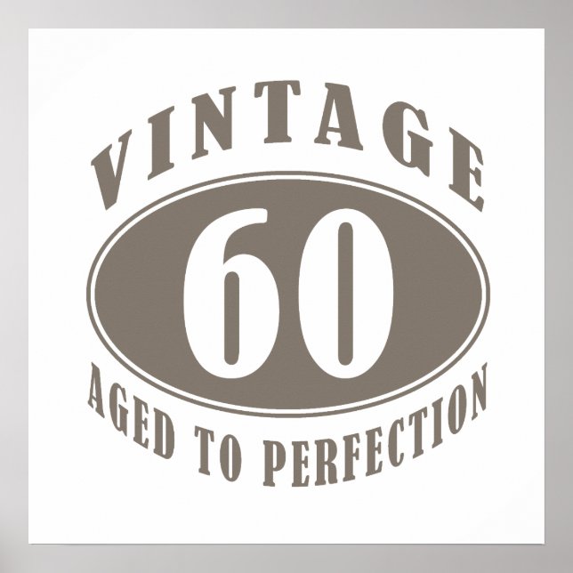 Affiches Vintage 60th Birthday Gifts (Devant)