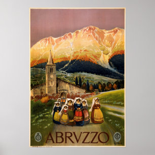 Affiches Vintage Abruzzes Italie Voyage
