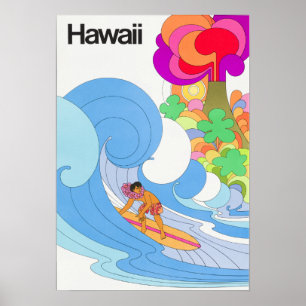 Affiches Vintage Airline Hawaii Travel