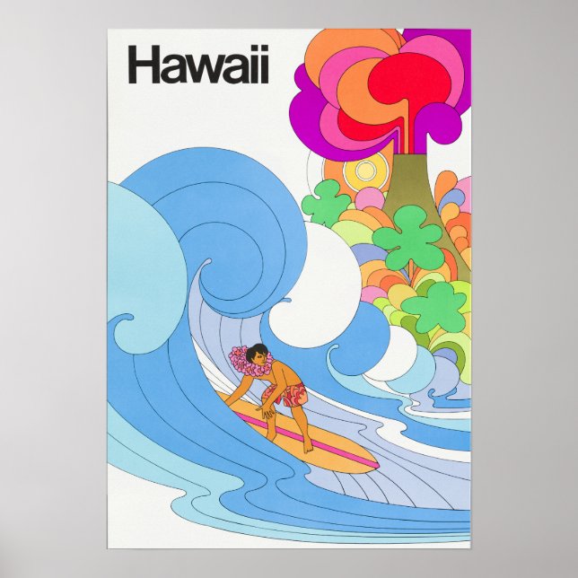 Affiches Vintage Airline Hawaii Travel (Devant)
