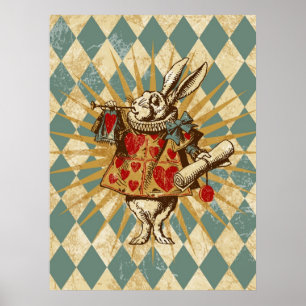Affiches Vintage Alice White Rabbit