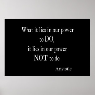 Affiches Vintage Aristotle Power Inspirational Quote