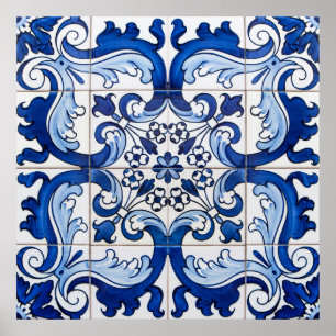 Affiches Vintage Azulejo Tile Pattern