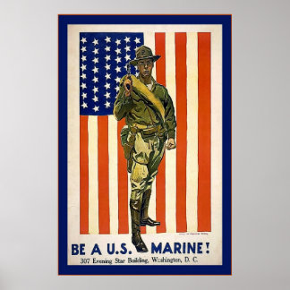 Affiches Vintage Be a U.S. Marine !