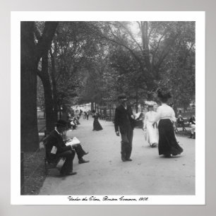 Affiches Vintage Boston Common, Under the Elms, USA