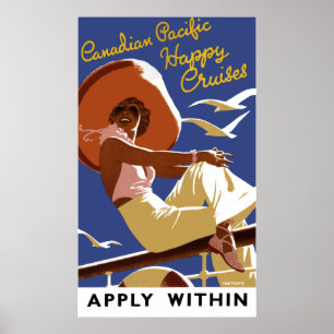 Affiches Vintage Canadian Cruise Line Travel