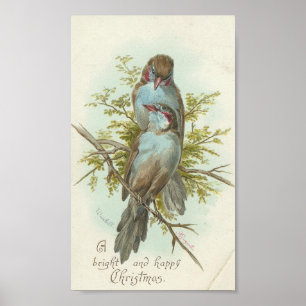 Affiches Vintage Christmas Birds