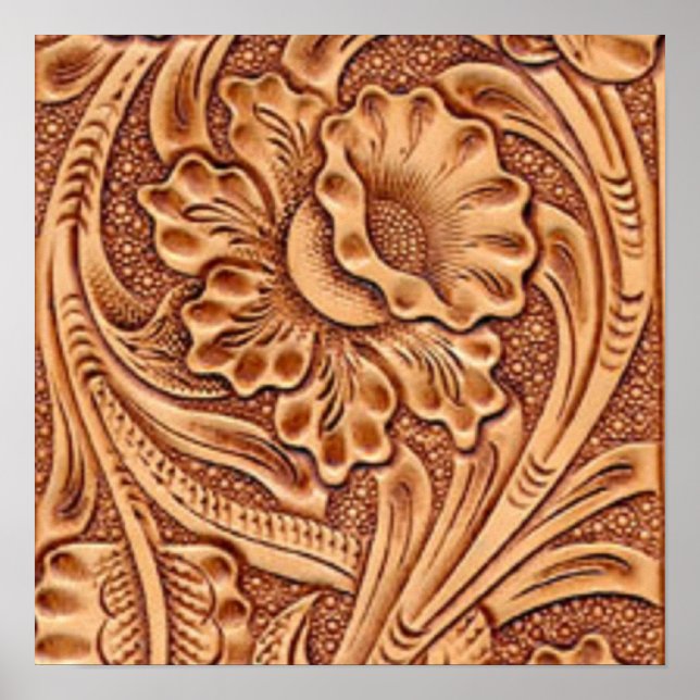 Affiches vintage cowgirl mode sud-ouest cuir (Devant)