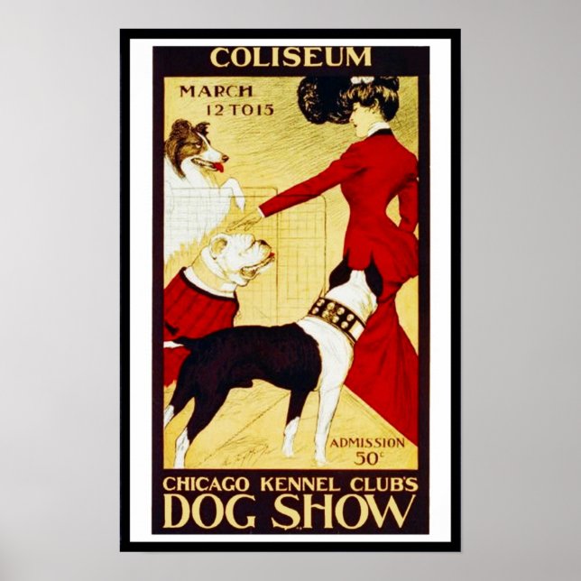 Affiches Vintage "Exposition canine" Coliseum (Devant)