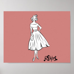 Affiches Vintage fille