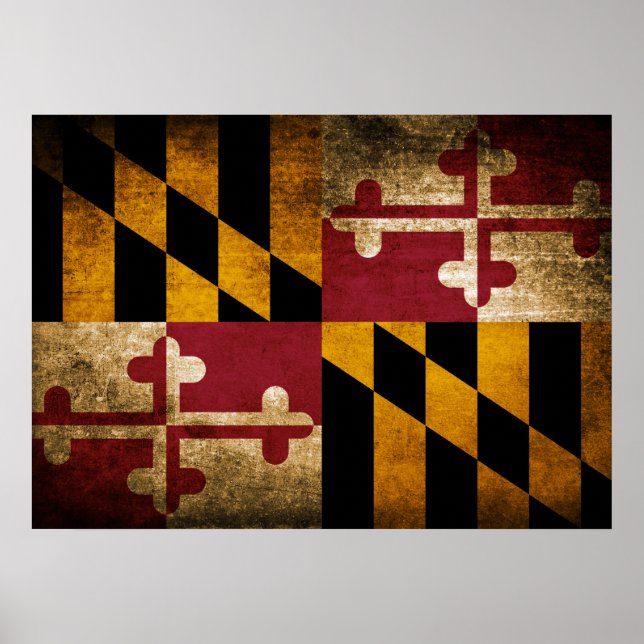 Affiches Vintage Flag of Maryland (Devant)