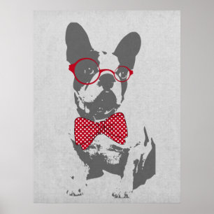 Affiches Vintage Funny French Bulldog