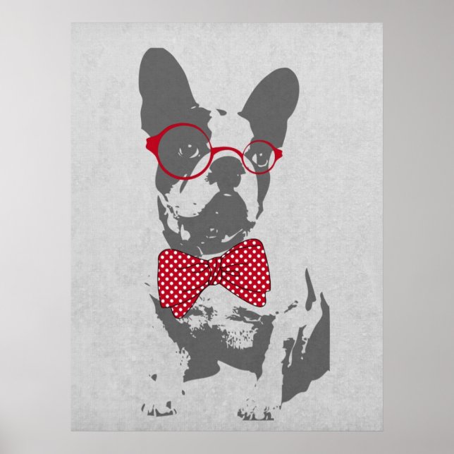 Affiches Vintage Funny French Bulldog (Devant)
