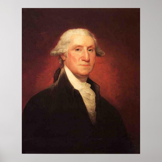 Affiches Vintage George Washington Portrait Peinture (Devant)