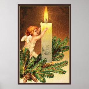 Affiches Vintage, Glaedelig, 1906 Carte postale norvégienne