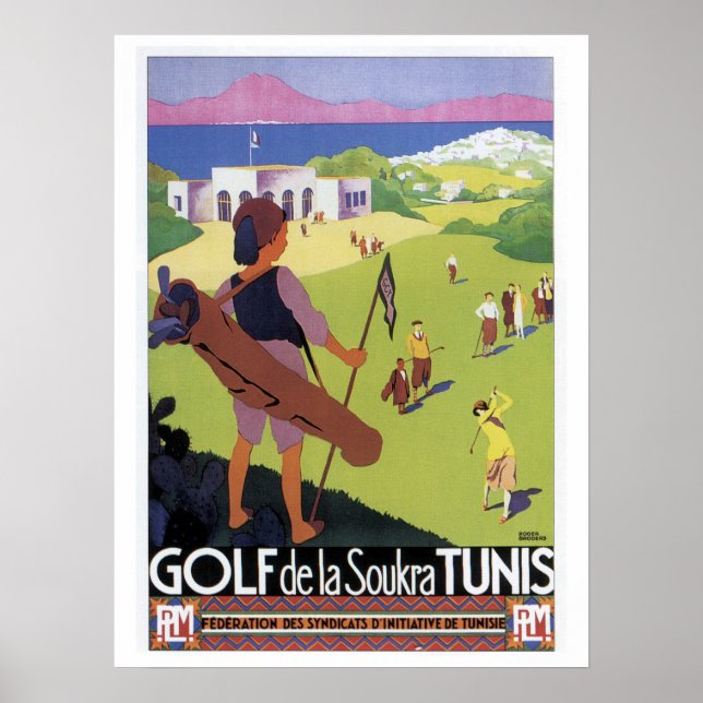 Affiches Vintage Golf de La Soukra Tunis (Devant)