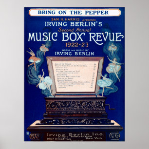 Affiches Vintage Irving Berlin Music Box Review 1922