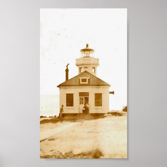 Affiches Vintage Lime Kiln Lighthouse (Devant)