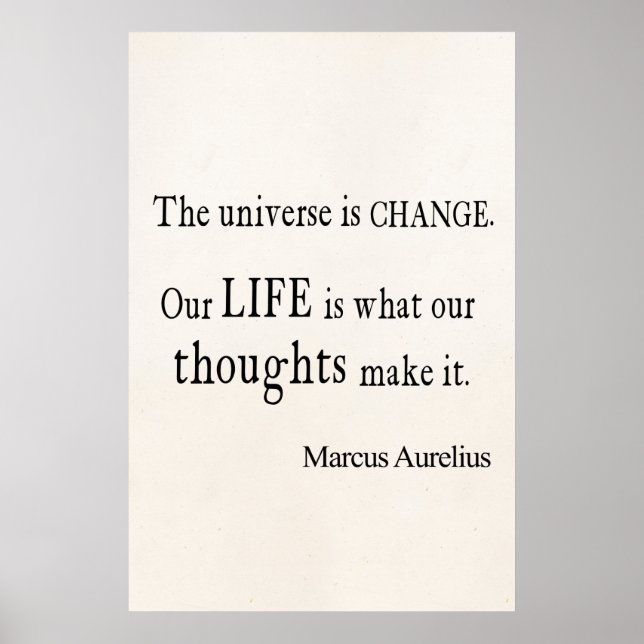 Affiches Vintage Marcus Aurelius Universe Changer la soumis (Devant)