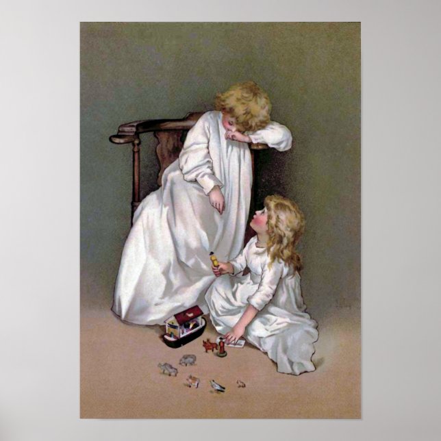 Affiches vintage "Mettre de côté les jouets" (Devant)